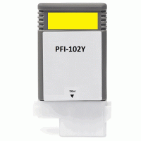 Cartouche d`encre jaune, 130 ml. compatible avec Canon PFGI-102Y