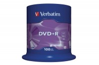 VERBATIM DVD+R Spindle 4.7GB, 43551, 1-16x 100 Pcs