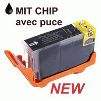 Tintenpatrone schwarz, 19 ml. NEW !  MIT Chip. kompatibel zu Canon PGI-520BK