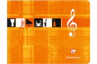 CLAIREFONTAINE Cahier musique Italian 22x17cm blanc 24 feuilles, 3754