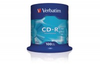 VERBATIM CD-R Spindle 80MIN/700MB, 43411, 52x extra Protection 100 Pcs