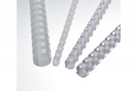 RENZ Plastikbinderücken 10mm A4, 202211001, weiss, 21 Ringe 100 Stück