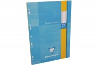 CLAIREFONTAINE Feuille perforée classeur A4 seyes 100 pcs., 1751