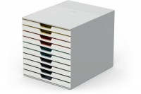 DURABLE Box VARICOLOR Mix 10 A4-C4 farbig 10 Fächer, 763027