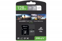 PNY micro-SDXC Pro Elite 128GB UHS-I U3 A1 & adapter, PSDU128V3