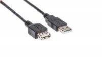 LINK2GO USB 2.0 Cable, A-A, US2111MBB, male/female, 3.0m
