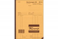 FAVORIT Bloc-notes form. factures A5 papier autocopiant 50x2 flls., 9211 OK