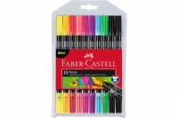 FABER-CASTELL Doppelfasermaler 0,5mm/1,5mm neon, assortiert 10 Stück, 151109 FABER-CASTELL Doppelfasermaler 0,5mm/1,5mm neon, assortiert 10 Stück, 151109
