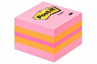POST-IT Cube Mini Pink 51x51mm 3-couleurs ass./400 feuilles, 2051-P