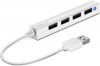 SPEEDLINK SNAPPY USB Slim Hub 2.0 4-port, passive, white, SL140000W