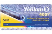 PELIKAN Encre 4001 GIP/5 bleu royal, effaçable 5 pièces, 310748