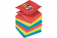 POST-IT Z-Notes Jewel Pop 76x76mm 3-couleurs ass., 6x90 feuilles, R3306SSJP