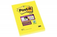 POST-IT Bloc Super Sticky 102x152mm jaune/75 feuilles, lignées, 660-S