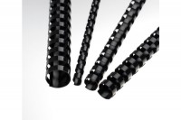 RENZ Plastikbinderücken 8mm A4, 202210806, schwarz, 21 Ringe 100 Stück