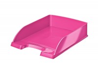 LEITZ Corbeille Courrier WOW A4 pink métallisé, 52263023