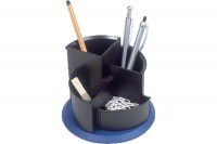 HELIT Stifteköcher 150x112mm, H6390593, schwarz/blau HELIT Stifteköcher 150x112mm, H6390593, schwarz/blau