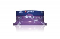 VERBATIM DVD+R Spindle 4.7GB, 43500, 1-16x  25 Pcs