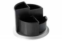 HELIT Stifteköcher 150x112mm, H6220599, schwarz/silber HELIT Stifteköcher 150x112mm, H6220599, schwarz/silber