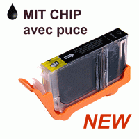 Tintenpatrone photoblack, 9 ml. NEW ! MIT Chip. kompatibel zu Canon CLI-521BK