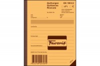 FAVORIT Quittance rouge/blanc,D/F/I,autocopiant, 8094 OK