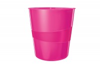 LEITZ Papierkorb WOW 15 Liter, 52781023, pink metallic