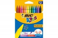 BIC Crayons de cire Kids 12 couleurs étui, 920299
