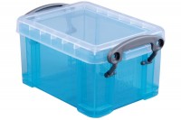 REALLY USEFUL BOX Kunststoffbox 0,7lt, 68501717, transparent blau