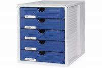 HAN Boîtes système 5 compart. gris/bleu clair, 1450-14