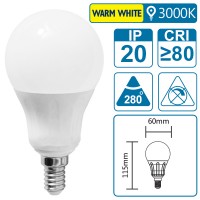 LED-Leuchte mit E14 Sockel, 6 Watt (entspricht ca. 45 Watt), warmwhite