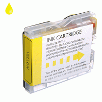 Tintenpatrone yellow, 12 ml. kompatibel zu Brother LC-970Y, LC-1000Y