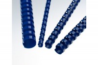 RENZ Baguettes de reliure 16mm A4 bleu, 21 anneaux 100 pcs., 202211604