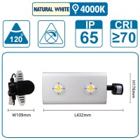 Flutlicht mit Sensor , 100 Watt, silber, mit zwei COB-LED Flutlicht mit Sensor , 100 Watt, silber, mit zwei COB-LED