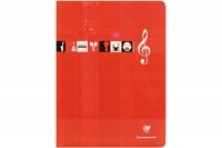 CLAIREFONTAINE Musikheft  17x22cm, 3798, 5mm, kariert 28 Blatt