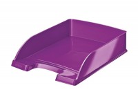 LEITZ Corbeille Courrier WOW A4 violet métallisé, 52263062