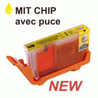 Tintenpatrone yellow, 13.8 ml. NEW ! MIT Chip. kompatibel zu Canon CLI-8Y