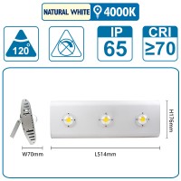 Flutlicht mit drei COB-LEDS, 150 Watt, silber Flutlicht mit drei COB-LEDS, 150 Watt, silber