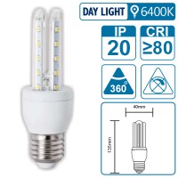 LED-Leuchte mit E27 Sockel, 9 Watt (entspricht ca. 80 Watt), daylight