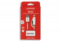 SKROSS Buzz 2in1 white micro USB & lightning conn., 2.700212