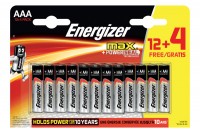 ENERGIZER Piles Max AAA 1.5V Blister 12+4 pcs., LR03/AM4