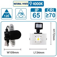 Flutlicht mit Sensor , 20 Watt, silber, mit einer COB-LED Flutlicht mit Sensor , 20 Watt, silber, mit einer COB-LED