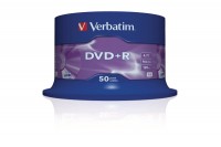 VERBATIM DVD+R Spindle 4.7GB, 43550, 1-16x  50 Pcs