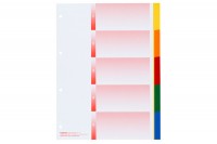 KOLMA Register Kolmaflex blanko A4, 18.054.20, mehrfarbig, 5-teilig