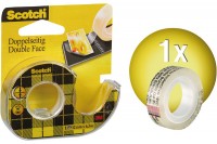 SCOTCH Tape m. Abroller 665 12mmx6.3m, 136D MDEU, doppelseitig