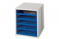 HAN Schubladenbox grau/blau, 1401-14, 5 Fächer