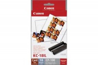 Canon Thermo-Transfer-Rolle Photo Paper 54x86mm weiss farbig 18 Blatt (7740A001, KC-18IL)