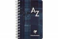CLAIREFONTAINE Carnet spirale 7,5x12cm 5mm, A-Z 50 feuilles, 8589