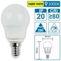 LED-Leuchte mit E14 Sockel, 3 Watt (entspricht ca. 30 Watt), warmwhite