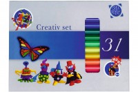 CREA-POINT Pâte à modeler Creativ-Set 12 couleurs set, 280969