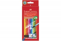 FABER-CASTELL Radierbare Farbstifte, 116612, sechskant, 12 Farben FABER-CASTELL Radierbare Farbstifte, 116612, sechskant, 12 Farben