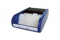 HELIT Visitenkartenbox, H6218093, schwarz/blau 67x136x240mm